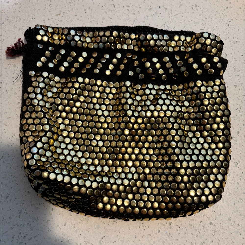 Gold and Black Sequin Women's Bag